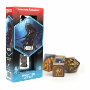 Dungeons & Dragons: Adventure Dice - Monk Blue/Gold