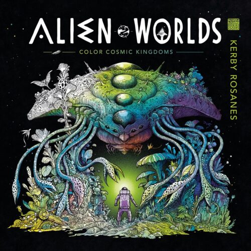 Alien Worlds: Color Cosmic Kingdoms Coloring book