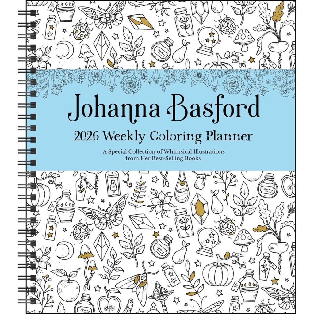 Johanna Basford 12-Month 2026 viku lita-dagatal