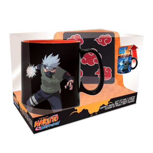 Naruto Shippuden - Gift Set Mug Heat Change + Coaster Akatsuki