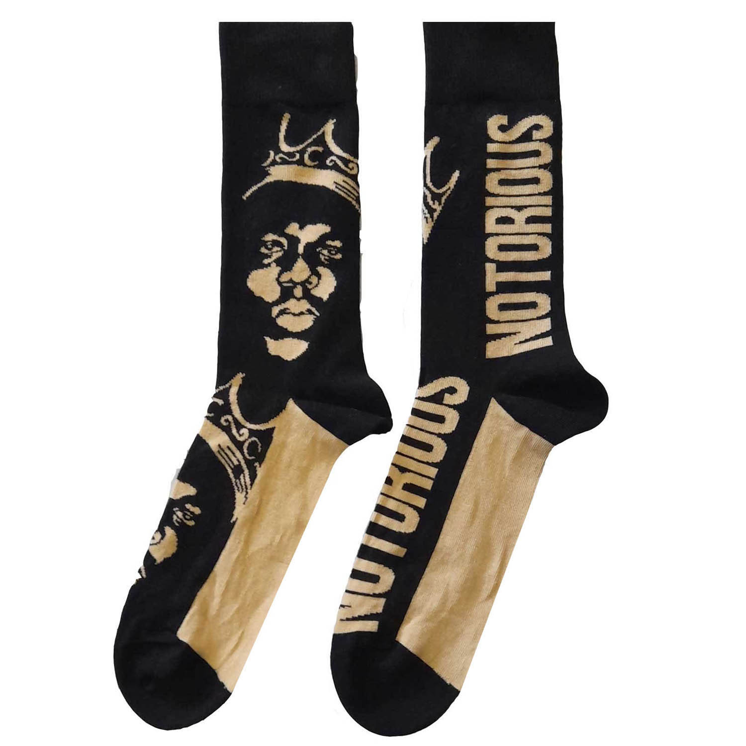 Biggie Gold Crown Black Socks