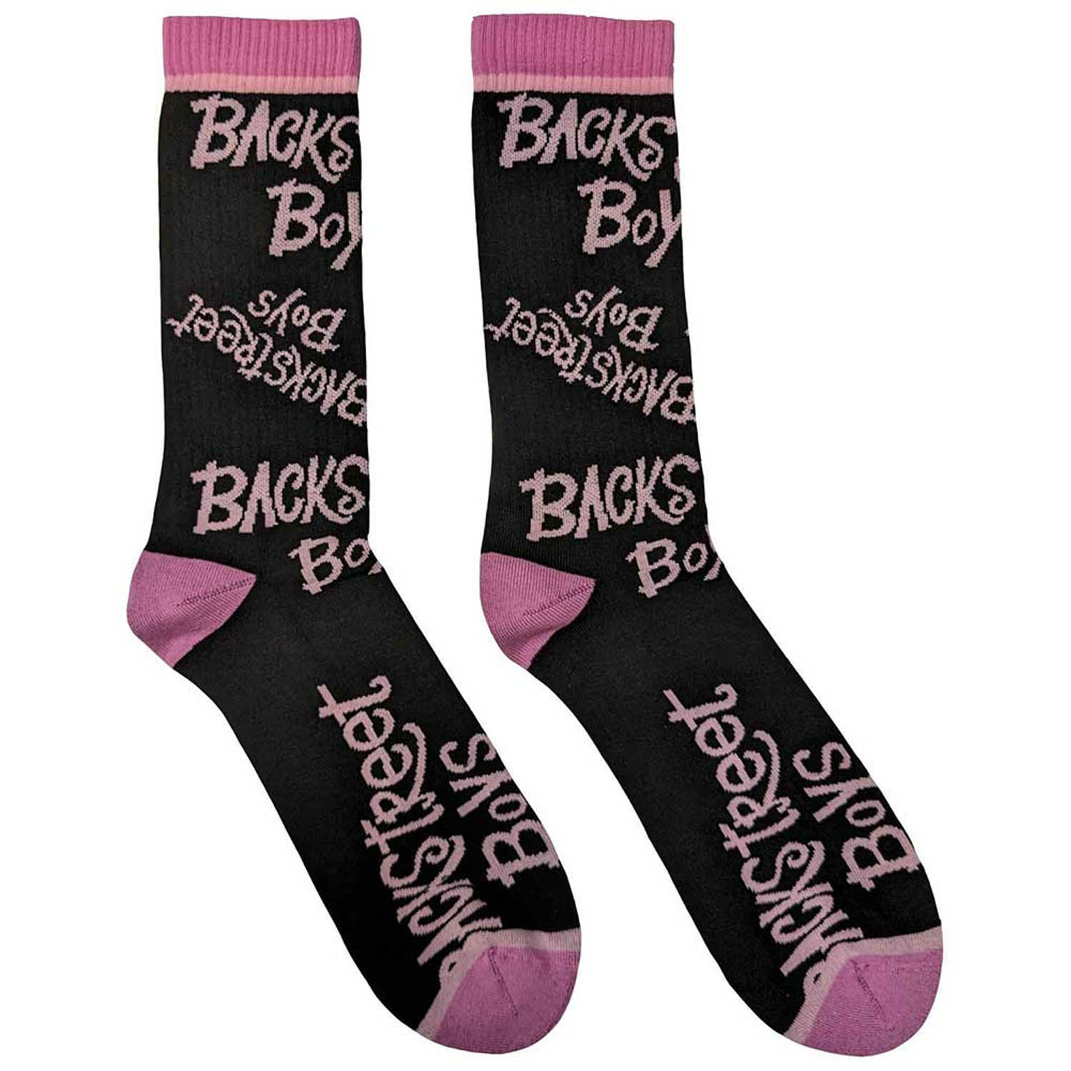 BackstreetBoys Logo Repeat Black Socks