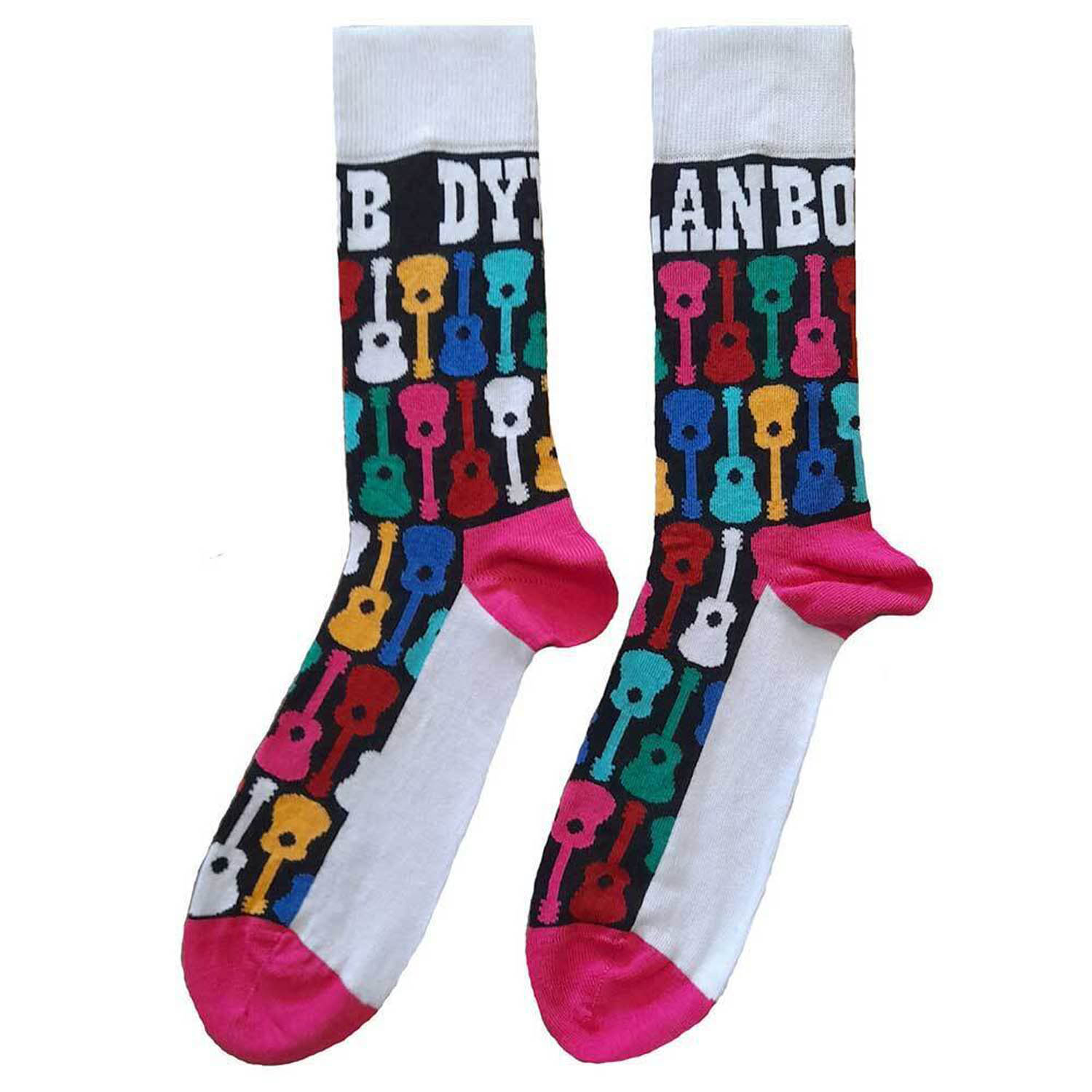 Bob Dylan Guitar Pattern Socks