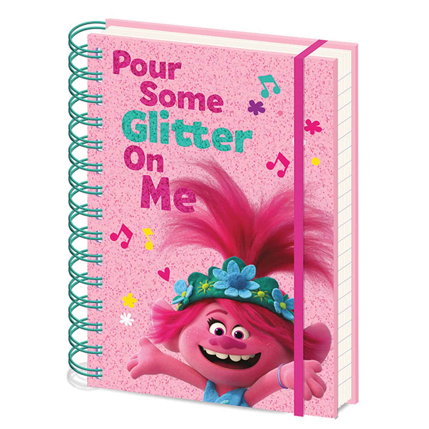 Trolls World Tour Pour Some Glitter – A5 Notebook