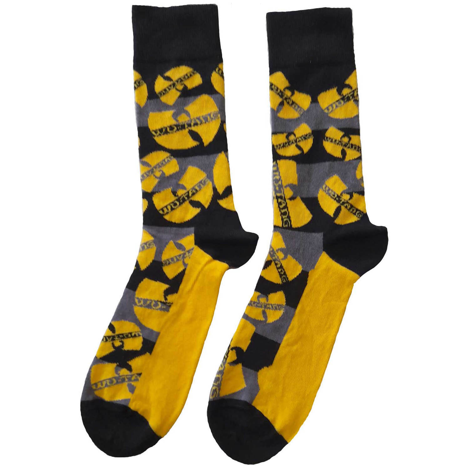 Wu Tang Clan Logos Yellow Black Socks