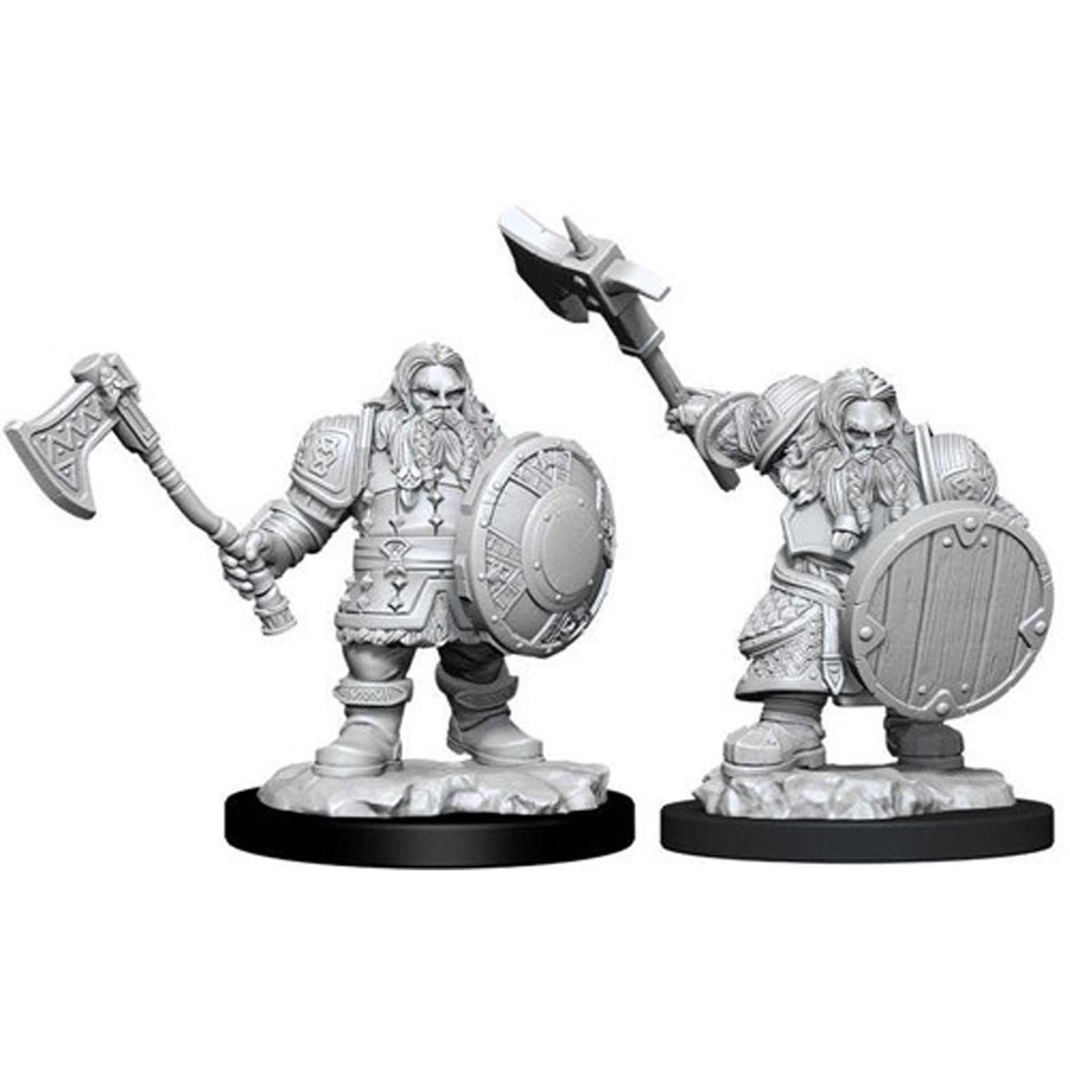 D&D fígúrur Male Dwarf Fighter