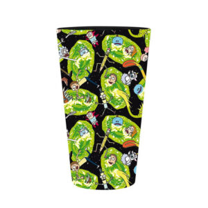 Rick And Morty - Portals - Matte Large Glass