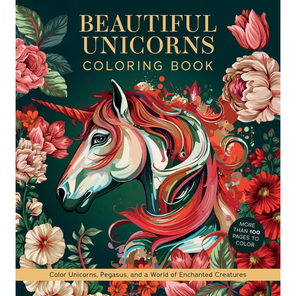 Beautiful Unicorns Coloring Book