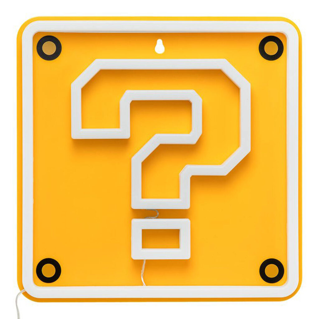 Super Mario Question Block Wall Mountable LED Neon Light