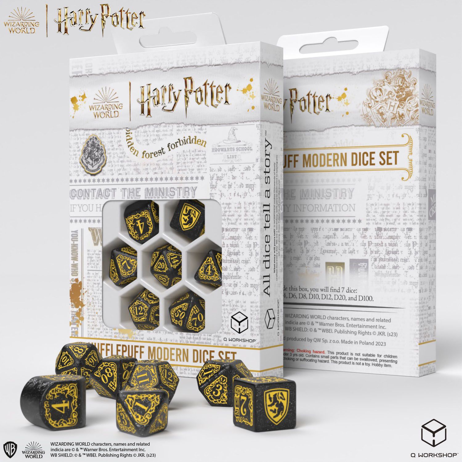 Harry Potter Dice Set Hufflepuff (7) – Black