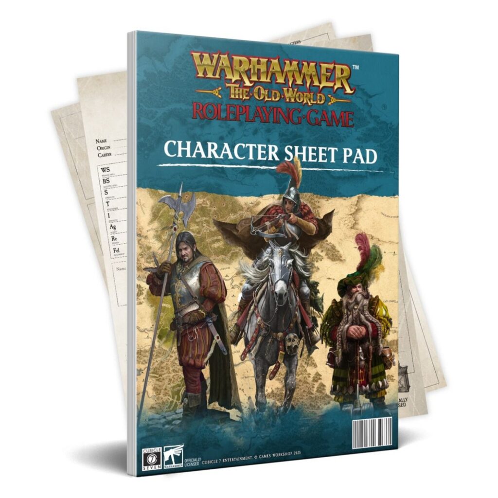 The Old World RPG Character Sheet Pad