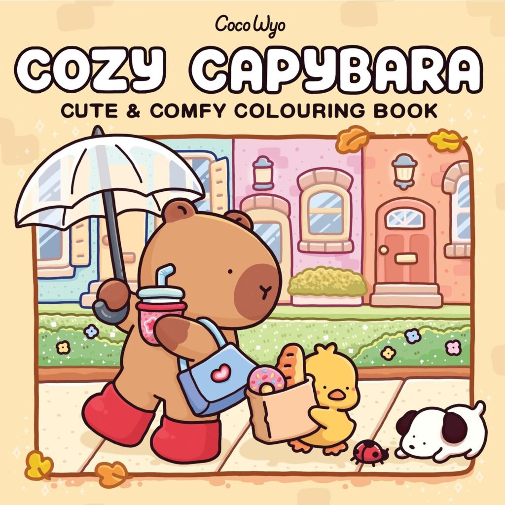 Cozy Capybara Cute & Comfy Coloring Book