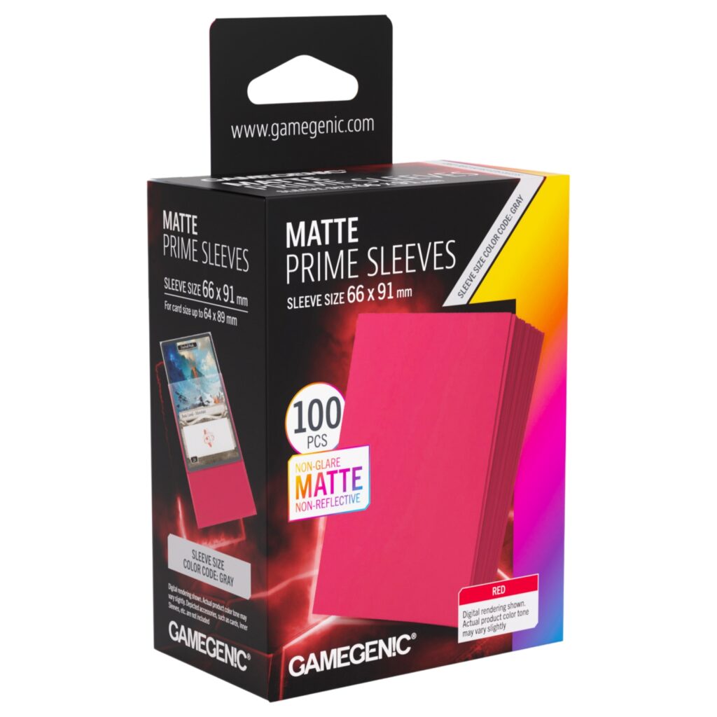 Matte Prime Sleeves Red 66×91