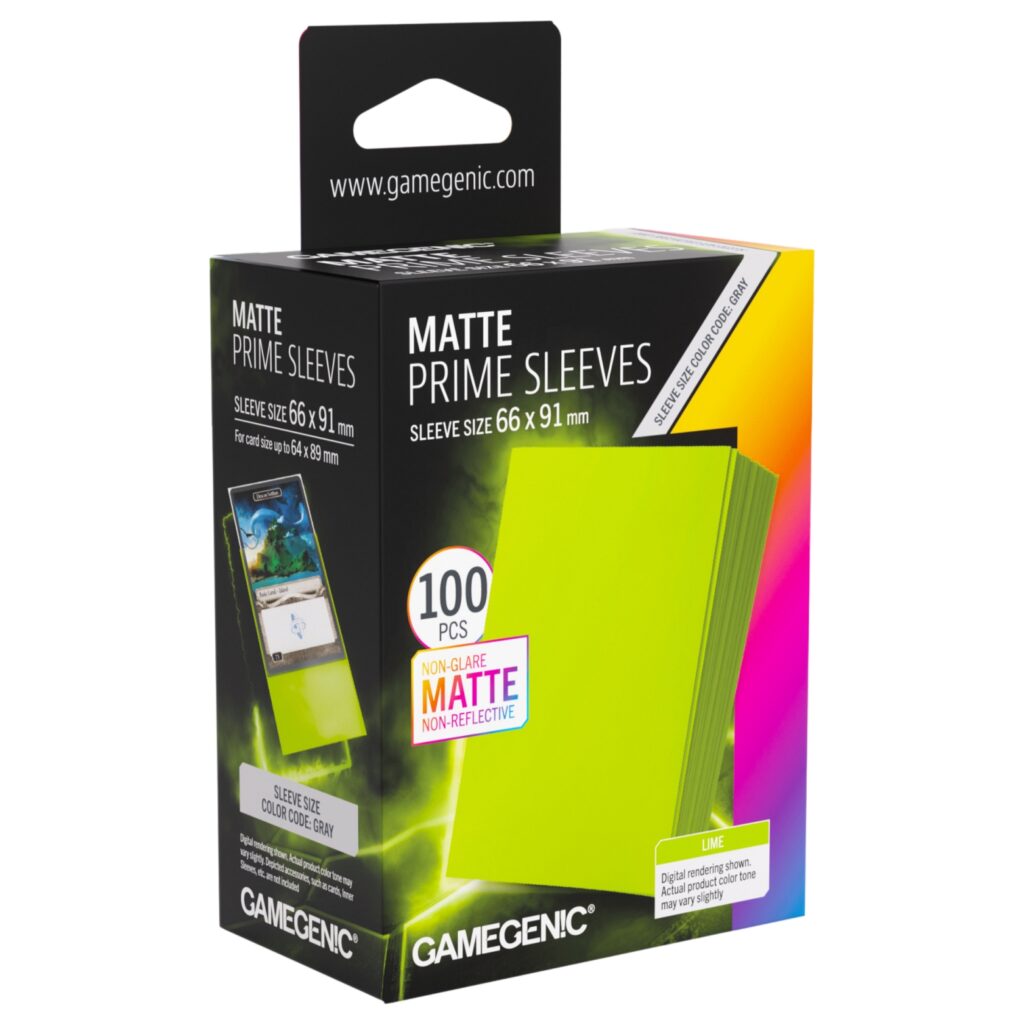 Matte Prime Sleeves Lime 66×91